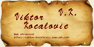 Viktor Kočalović vizit kartica